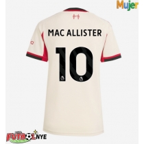 Camiseta Liverpool Alexis Mac Allister #10 Visitante Equipación para mujer 2025-26 manga corta